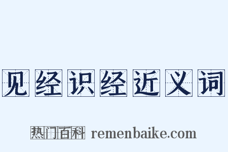 见经识经近义词是什么意思的图片